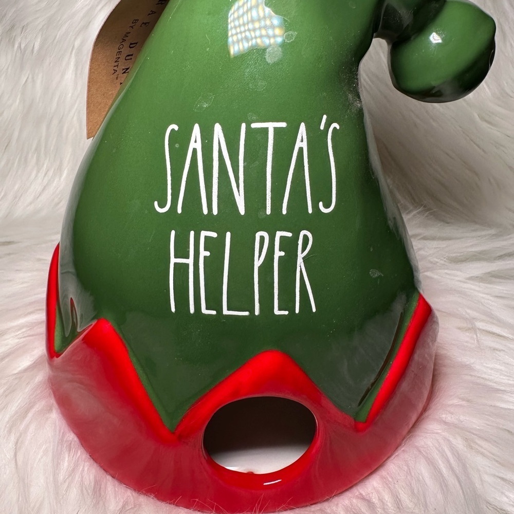 Rae Dunn Green and Red Santa's Helper Birdhouse - Picture 2 of 5